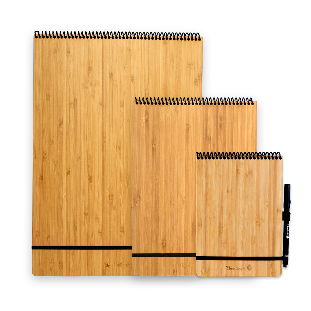 Secretaris Veeg dubbellaag Bambook Notepad: hardcover A3, A4, A5 uitwisbaar notitieblok | Bambook