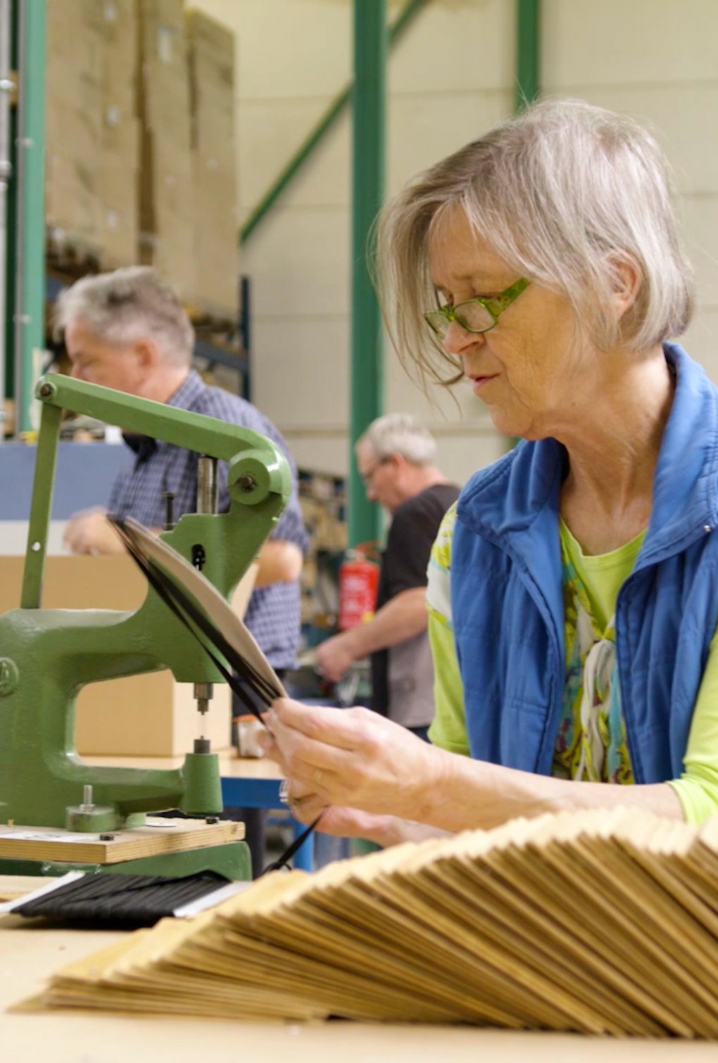 Woman at work in Bambooks Sheltered Workshop