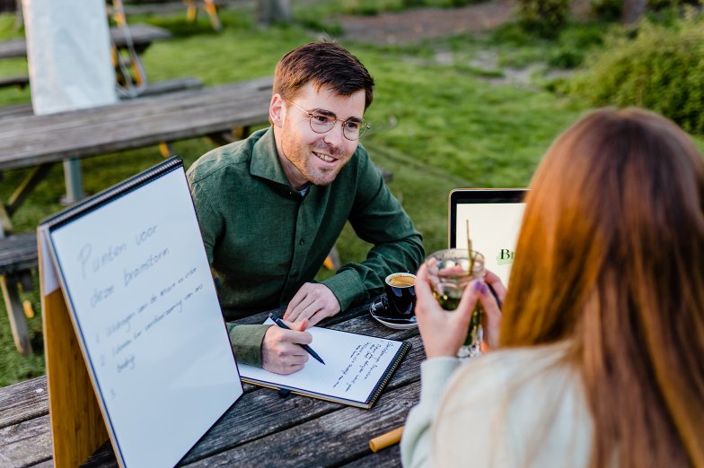 Buiten werken in de natuur