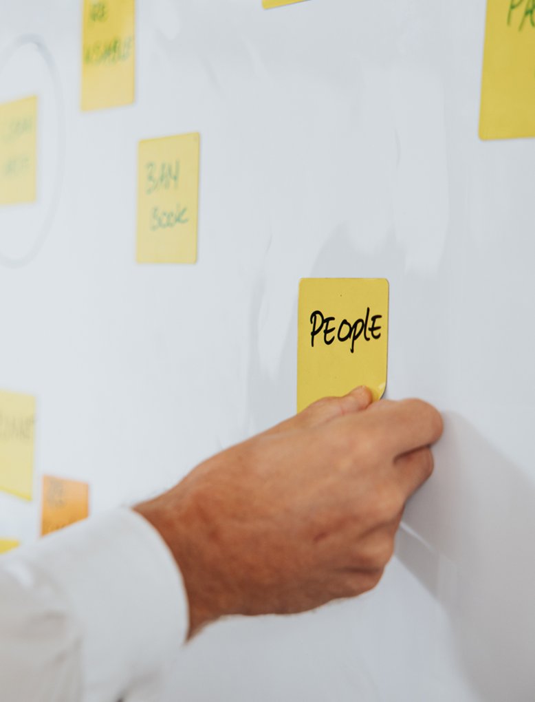 Stick-on with sticky notes