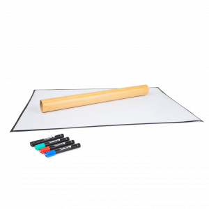 Bambook Stick-on sheets are rollable whiteboard sheets that can me stuck on windows