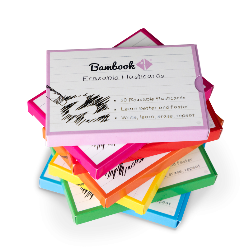 Correctbook Flashcards, fiches effaçables / réutilisables, ligné