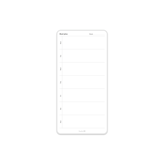 Sticky Meal Planner