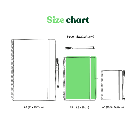 Bambook size chart 