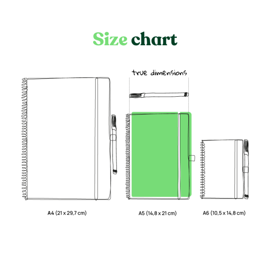 Bambook size chart