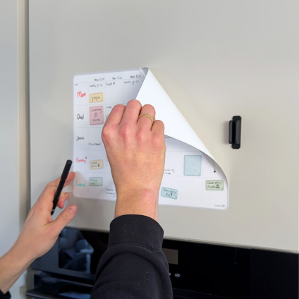 Sticky whiteboard weekplanner