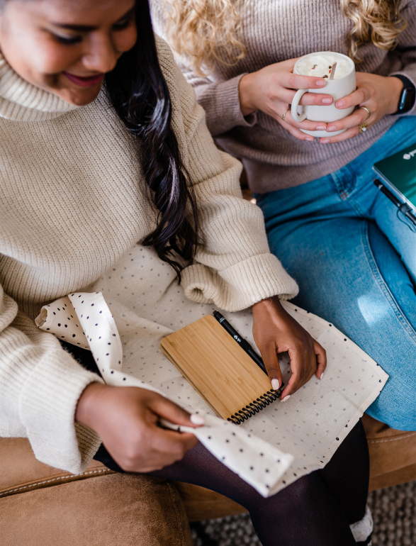Unwrapping pocket notebook
