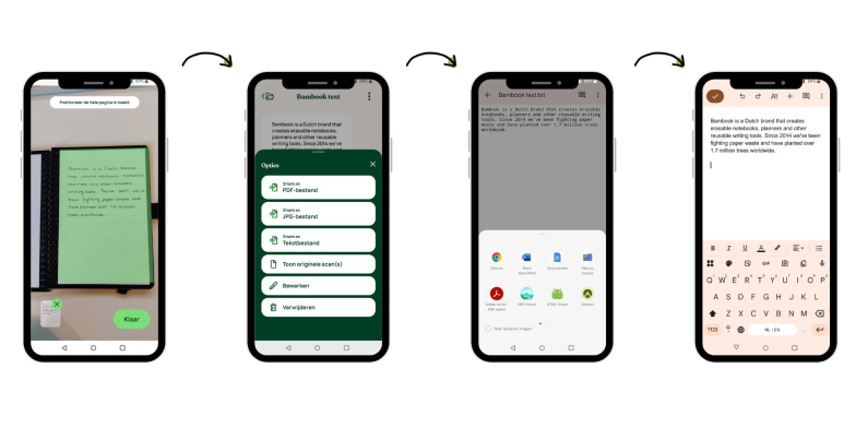 Bambook App share text with drive