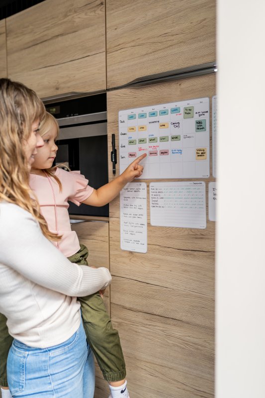 Sticky whiteboard planners